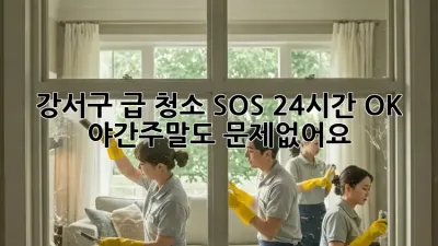 강서구 급 청소 SOS🚨 24시간 OK! 야간/주말도 문제없어요!